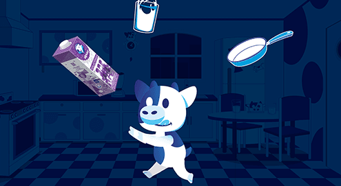 Juego de leche y galletas